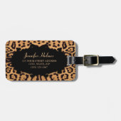 Jaguar Print Personalized bagagelabel (Voorkant horizontaal)