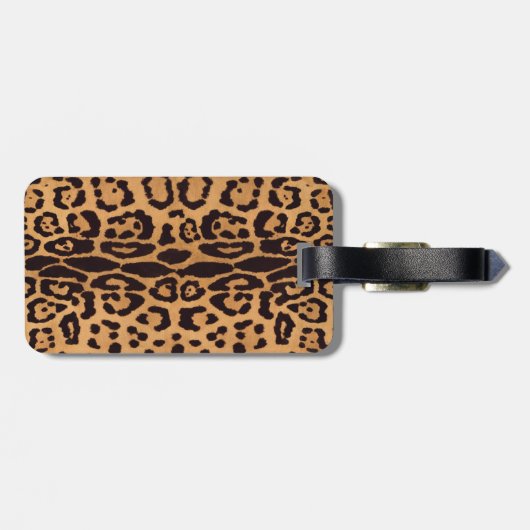 Jaguar Print Personalized bagagelabel (Achterkant horizontaal)