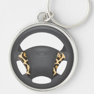 Jaguar Print Steering Wheel Sleutelhanger