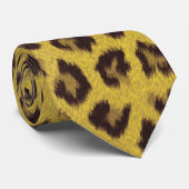 Jaguar Print Stropdas (Opgerold)