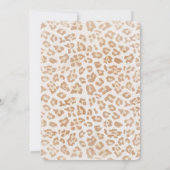 Jaguar Print Tropical Foliage Baby shower Kaart (Achterkant)