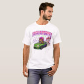 jaguar rijdende auto t-shirt (Voorkant volledig)