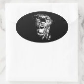 Jaguar Roaring Ovale Sticker (Tas)