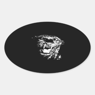 Jaguar Roaring Ovale Sticker