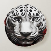 Jaguar Rond Kussen (Achterkant)