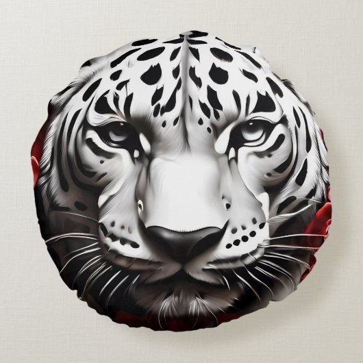 Jaguar Rond Kussen (Achterkant)