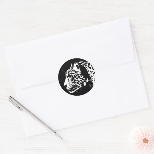 Jaguar Ronde Sticker (Envelop)