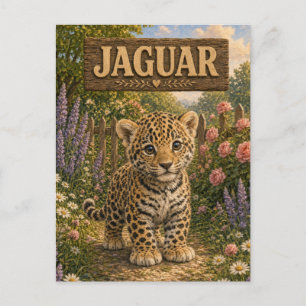 Jaguar Schattig Baby Verhaalboek Nursery Dier Briefkaart