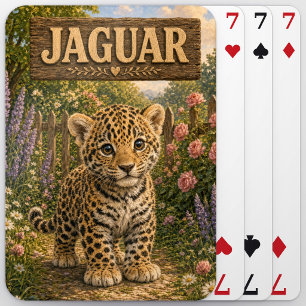 Jaguar Schattig Baby Verhaalboek Nursery Dier Pokerkaarten