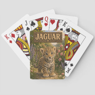 Jaguar Schattig Baby Verhaalboek Nursery Dier Pokerkaarten