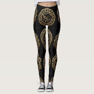 Jaguar Shadow Glyph Patroon Kunst Leggings