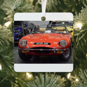 jaguar-sierbloem van het e-type metalen ornament