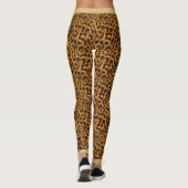 Jaguar Skin Print Gold Glitter Chic | Monogram Leggings (Achterkant)