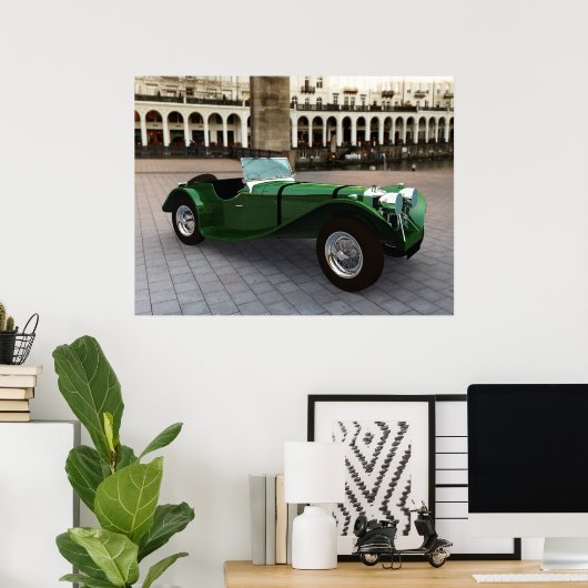Jaguar SS 90 Roadster - GROOT Poster (Thuiskantoor)