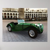 Jaguar SS 90 Roadster - GROOT Poster (Voorkant)