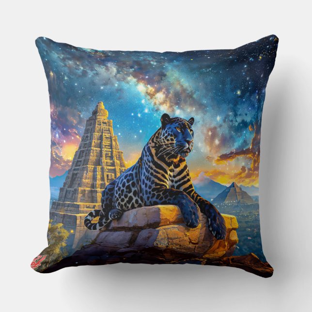 Jaguar Stargazer ontwerp van Rich AMeN Gill Kussen (Voorkant)