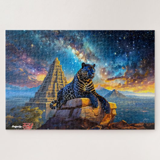 Jaguar Stargazer ontwerp van Rich AMeN Gill Legpuzzel (Horizontaal)