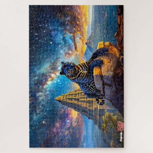 Jaguar Stargazer ontwerp van Rich AMeN Gill Legpuzzel (Verticaal)