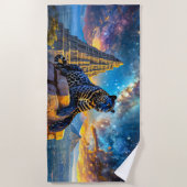 Jaguar Stargazer ontwerp van Rich AMeN Gill Strandlaken (Voorkant)