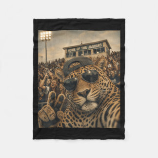 Jaguar Student Grappige Selfie Vintage Wedstrijdda Fleece Deken