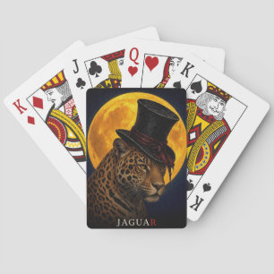 Jaguar Top Hoed Gotische Surrealist Pokerkaarten