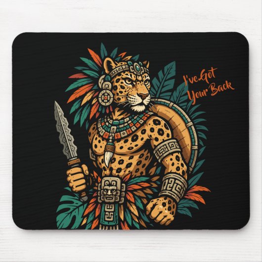 Jaguar Tribal Warrior Vintage Muismat (Voorkant)