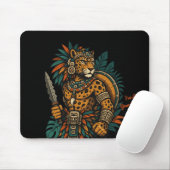 Jaguar Tribal Warrior Vintage Muismat (Met muis)