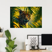 Jaguar Tropical Amazon Wild Oerwoud Big Cat Poster (Thuiskantoor)