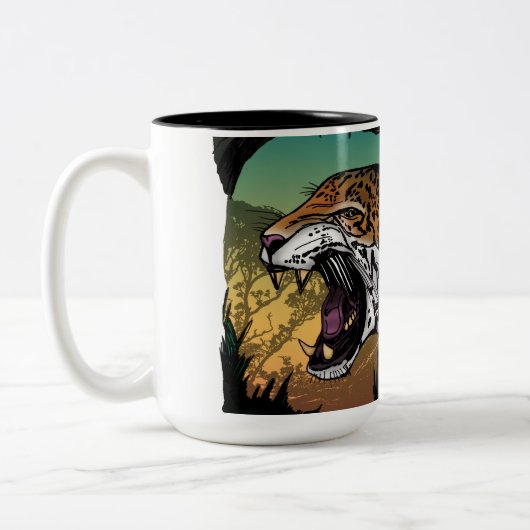 Jaguar Tweekleurige Koffiemok (Links)