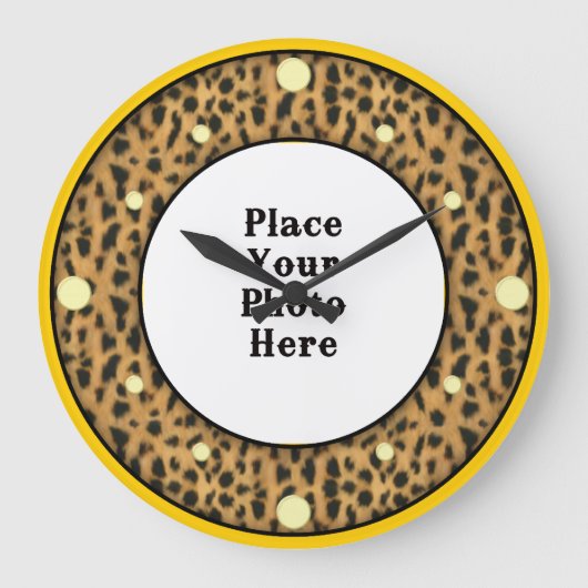 Jaguar Uw Fotowandklok Grote Klok (Voorkant)