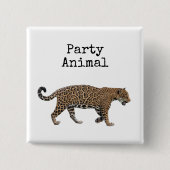 Jaguar Vierkante Button 5,1 Cm (Voorkant)