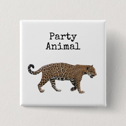 Jaguar Vierkante Button 5,1 Cm (Voorkant)