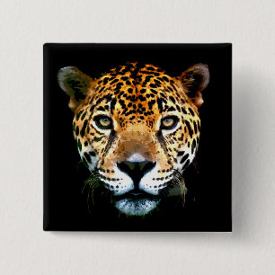 Jaguar Vierkante Button 5,1 Cm