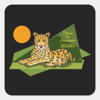 Jaguar Vierkante Sticker