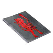Jaguar Warrior Notebook (rood) Notitieboek (Rechterzijde)