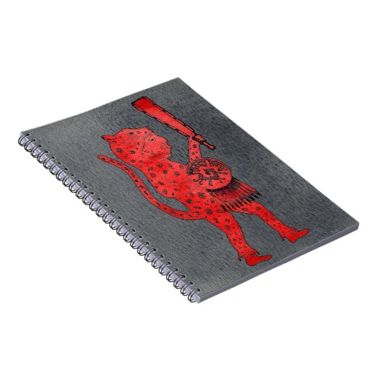 Jaguar Warrior Notebook (rood) Notitieboek (Rechterzijde)