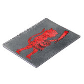 Jaguar Warrior Notebook (rood) Notitieboek (Linkerzijde)