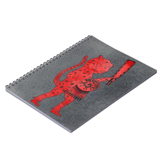 Jaguar Warrior Notebook (rood) Notitieboek (Linkerzijde)