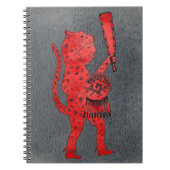 Jaguar Warrior Notebook (rood) Notitieboek (Voorkant)