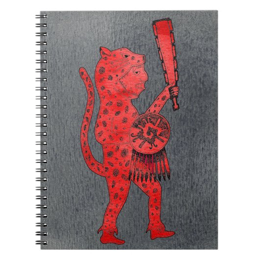 Jaguar Warrior Notebook (rood) Notitieboek (Voorkant)