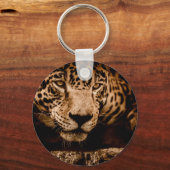 jaguar water dat ogen stalkt sleutelhanger (Voorkant)