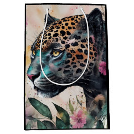 Jaguar Waterverf Bloemenkunst Medium Cadeauzakje