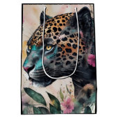 Jaguar Waterverf Bloemenkunst Medium Cadeauzakje (Achterkant)