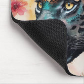 Jaguar Waterverf Bloemenkunst Muismat (Hoek)