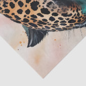 Jaguar Waterverf Bloemenkunst Tissuepapier (Detail)