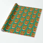 Jaguar Waterverf Pattern Wrapping Paper lachen Cadeaupapier (Uitgerold)