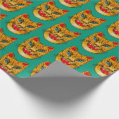 Jaguar Waterverf Pattern Wrapping Paper lachen Cadeaupapier (Hoek)