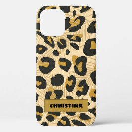Jaguar Wild Animal Print Persoonlijke naam Case-Mate iPhone Case