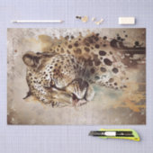 Jaguar Wild Cat Waterverf Tissuepapier (Craft)