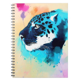 Jaguar Wilde Natuur Dierlijke Kleur Kunst Schilder Notitieboek
